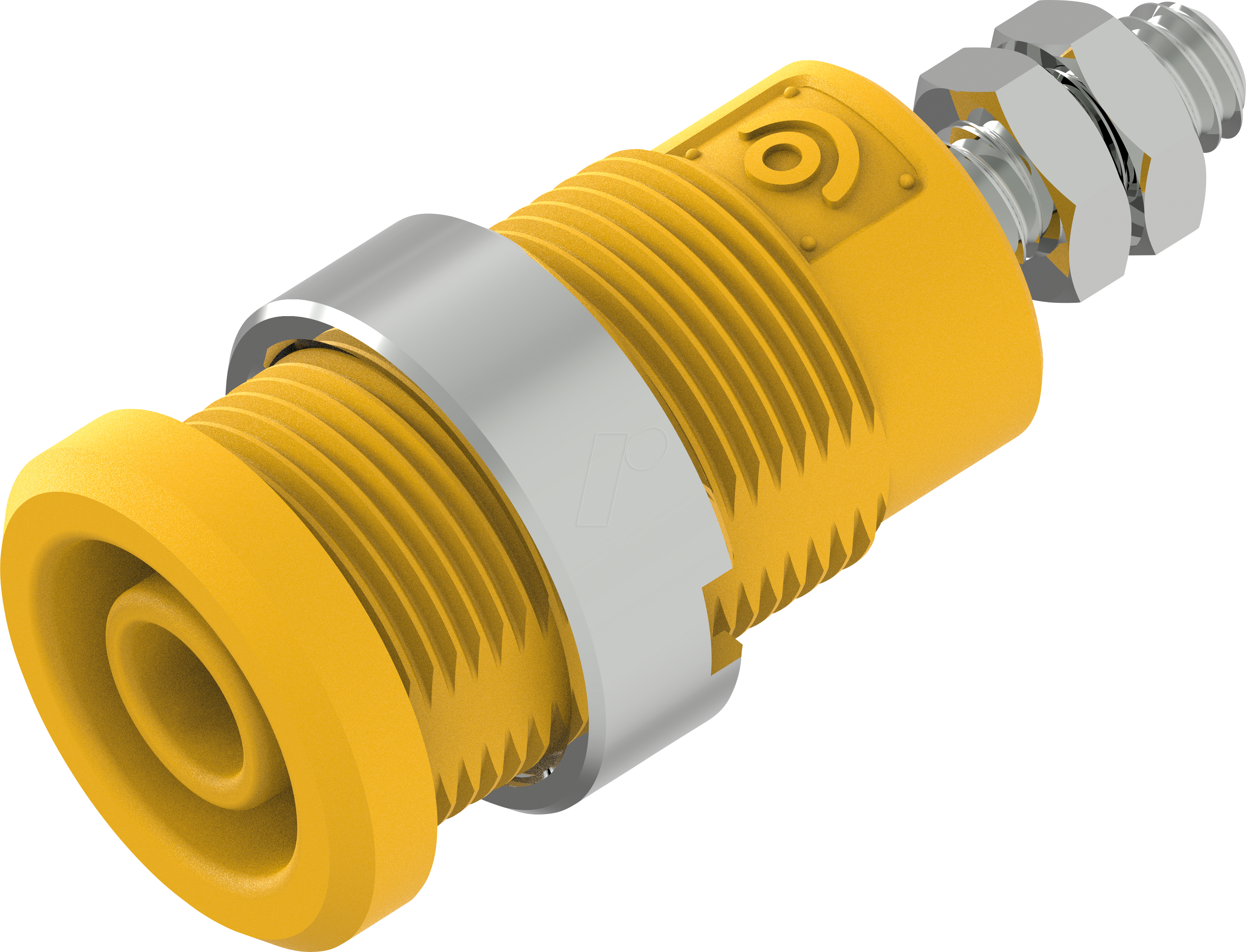 PJP 3265-C-GE - Sicherheits-Bananenbuchse, 4 mm, M4, gelb