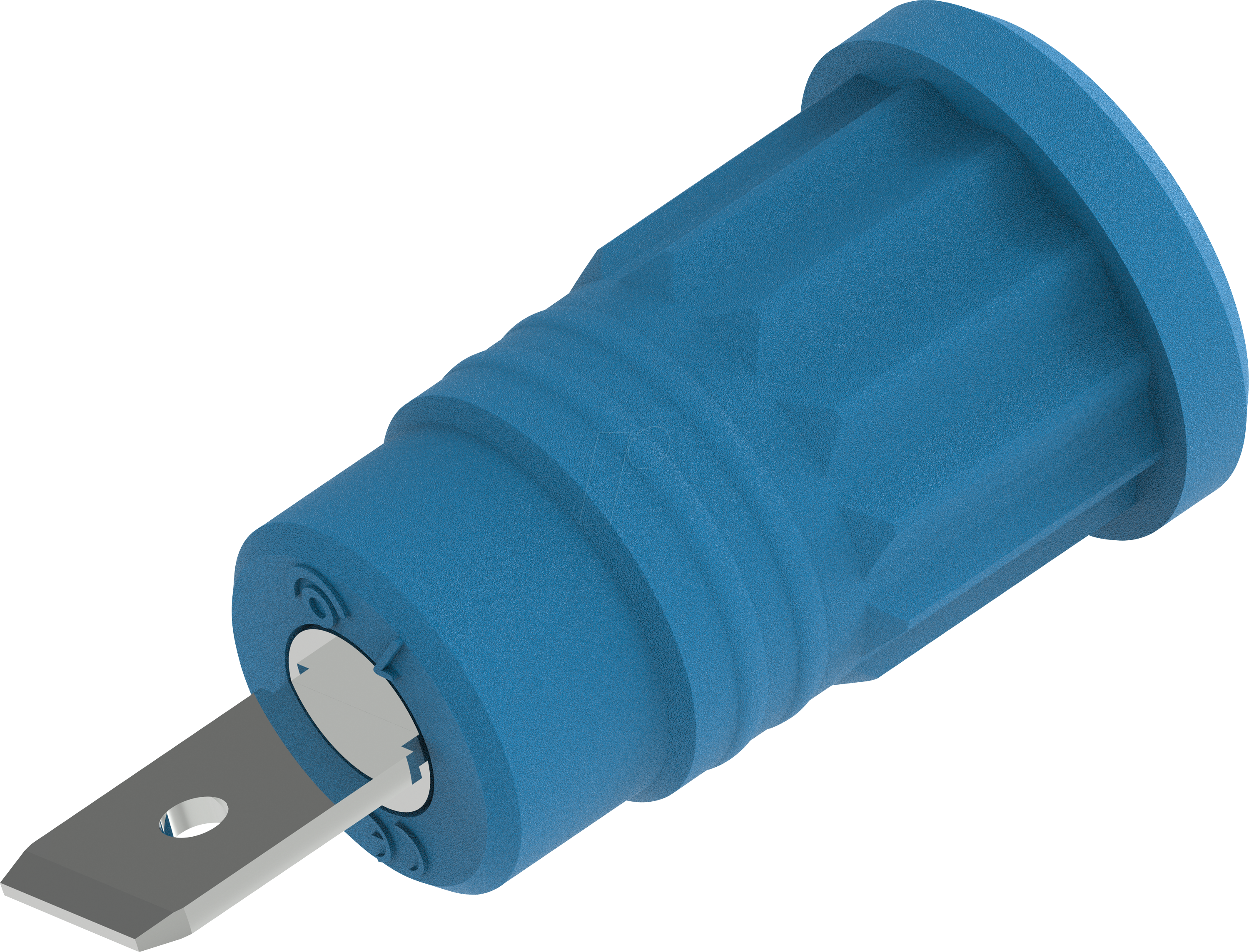 PJP 3286-BL - Sicherheitsbuchse, 4 mm, Flachstecker, blau