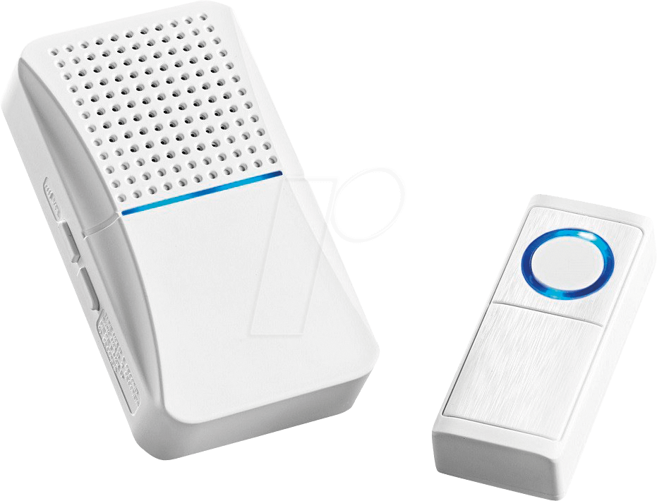 HEIT 500662 - Funk-Gong mit Klingeltaster, weiß