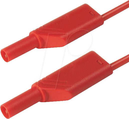 MLS WS 200 RT - Messleitung, 1,0 mm², 2,0 m, rot, gesichert, stapelbar