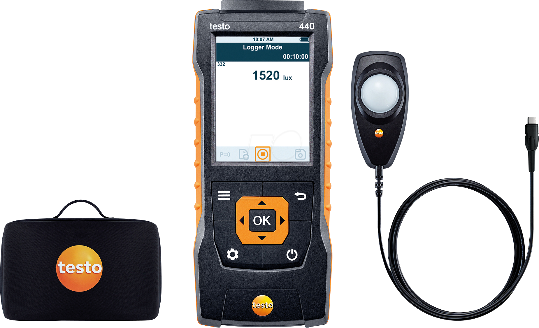TESTO 0563 4402 - Messgeräteset zur Beleuchtungsmessung, testo 440 Lux-Set