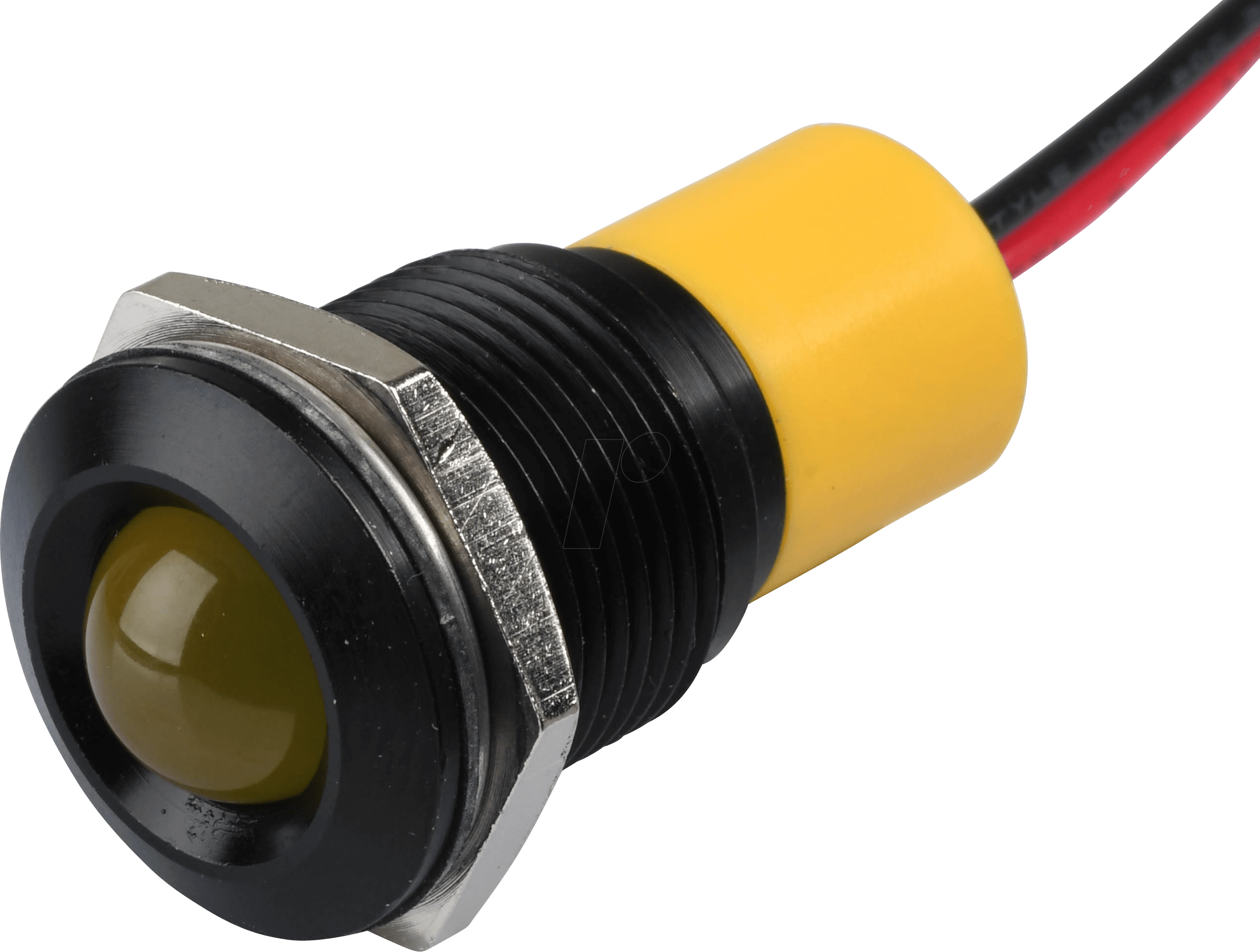 APM Q16P3B Y12E - LED-Signalleuchte, gelb, 12 V, Ø 16 mm, vorstehend, bedrahtet