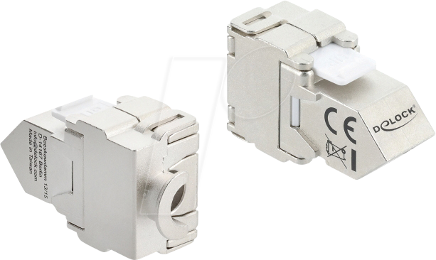 DELOCK 90938 - Keystone Modul RJ45 Buchse zu LSA Cat.6a 45° geschirmt 180°