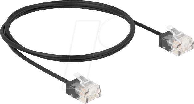 DELOCK 80371 - Patchkabel Cat.6 UTP Ultra Slim 1 m schwarz