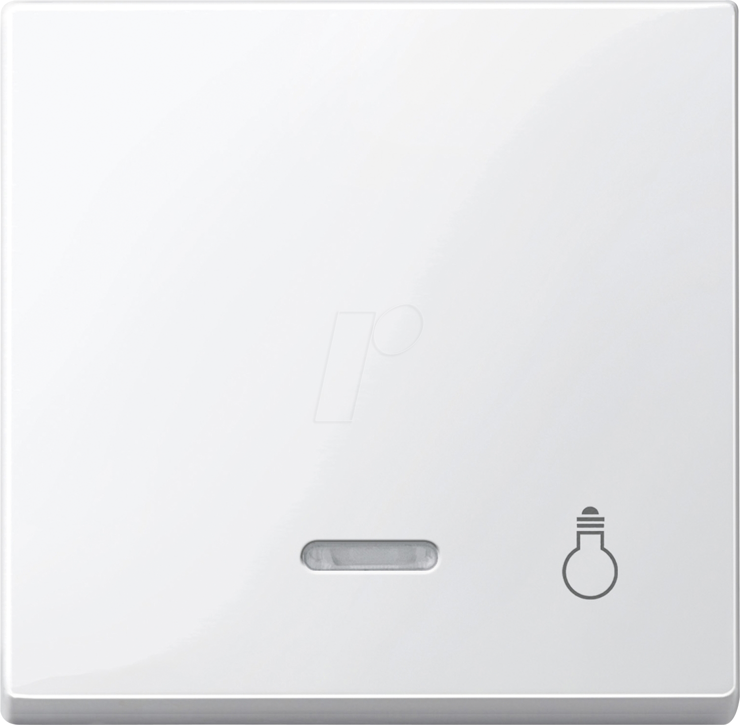 ME SM 435919 - System M, Wippe, Aufdruck Licht, mit Fenster, polarweiß glänzend