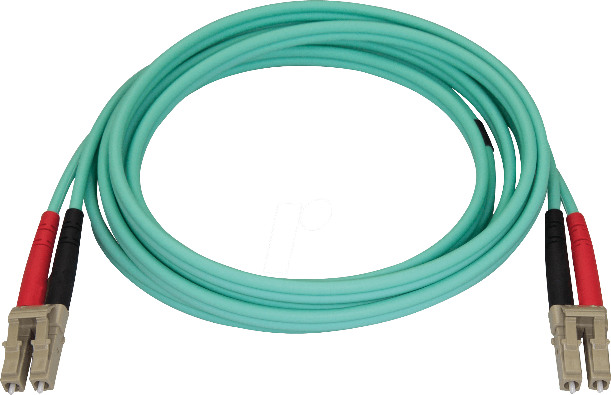 ST 450FBLCLC2 - 2 m OM4 Duplex Glasfaserkabel - Türkis