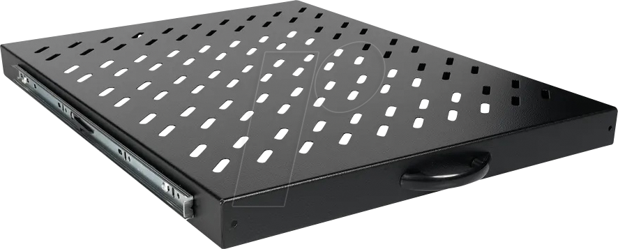 ROLINE 26210276 - 19'' Fachboden, 1 HE, ausziehbar, schwarz