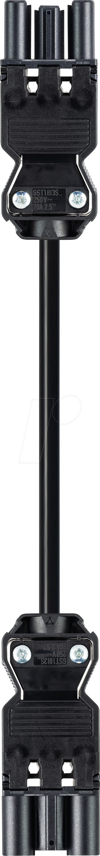 Thumbnail - GST 18-3KBS2 SW5 - Verbindungsleitung, 3-pol., St.-Bu., 5 m, sw, 2,5mm²