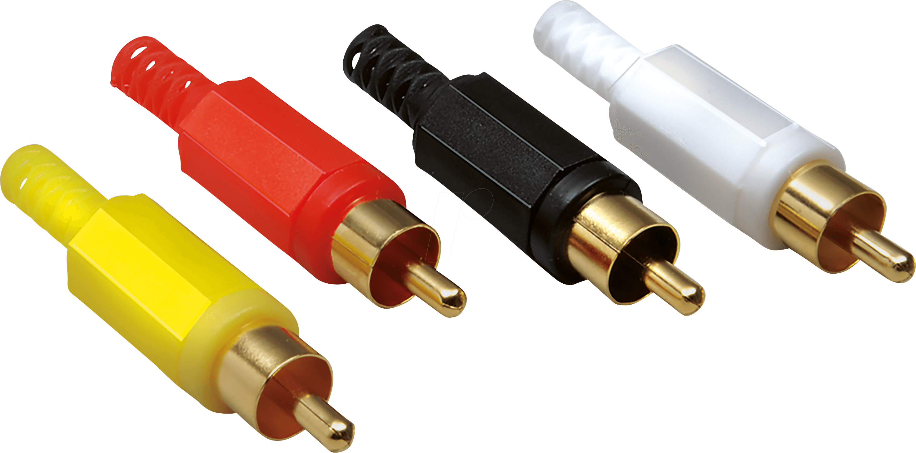 BKL 0104002/T - Cinchstecker, Farbcodierung rot, Kontakte vergoldet