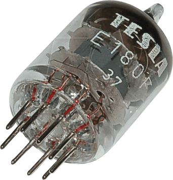 TUBE E180F - Elektronenröhre, Pentode, Noval, 9-pol, 6,3 V