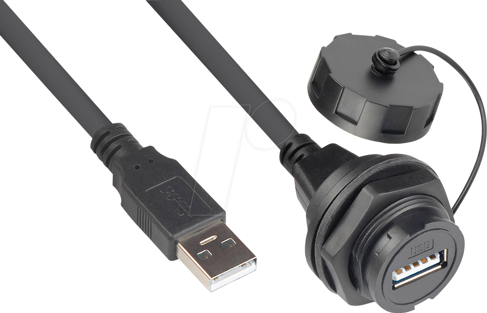 GC IC04-U303 - Steckverbinder - USB 3.0 Kabel Typ A > Einbaubuchse A, Bajonett