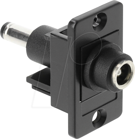 DELOCK 91121 - Panel Mount DC 5,5 x 2,5 mm Buchse zu DC 5,5 x 2,5 mm Stecker sc
