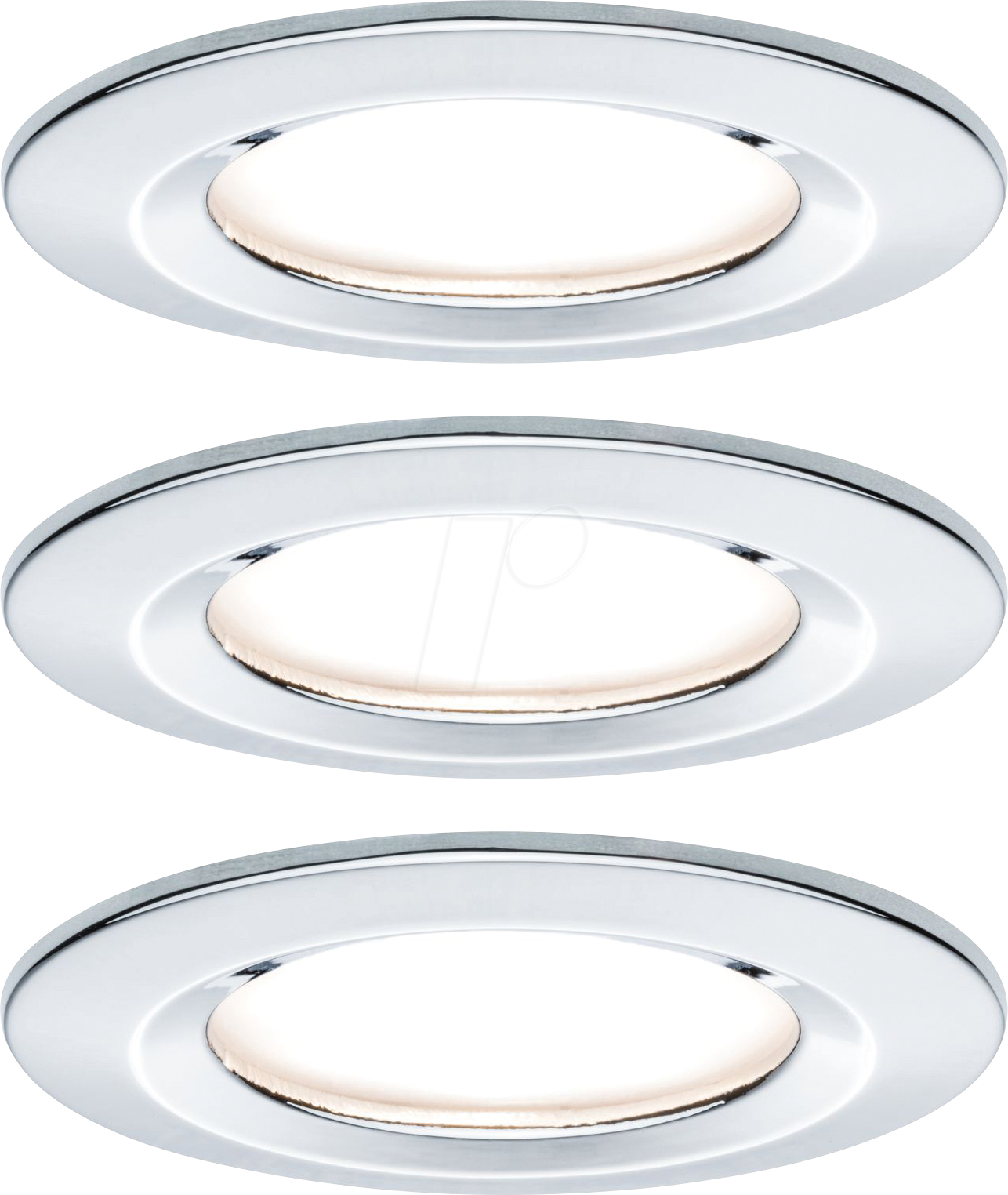 PLM 93481 - Einbauleuchte Nova starr, GU10, 3x6,5 W, 2700 K, rund, chrom