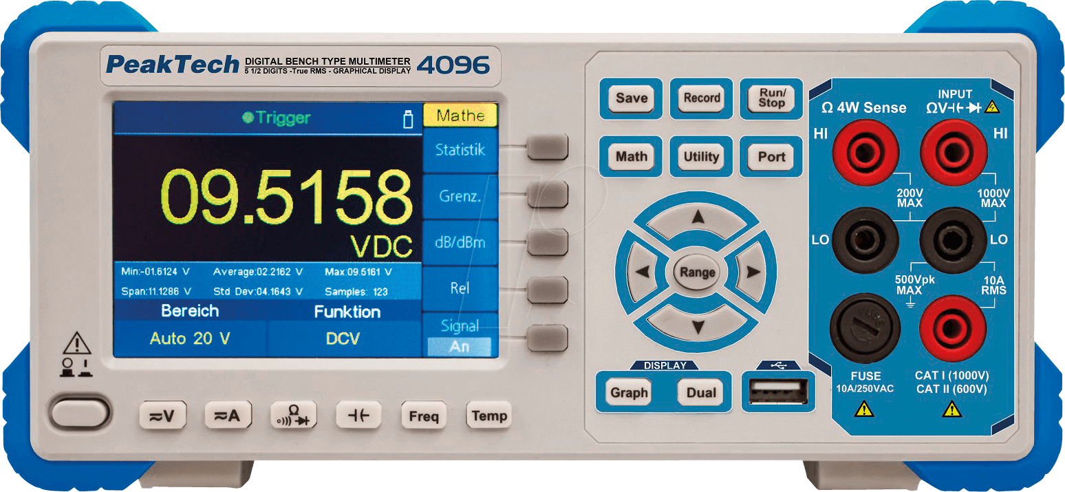PEAKTECH 4096 - Tischmultimeter, digital, 200000 Counts, USB, LAN