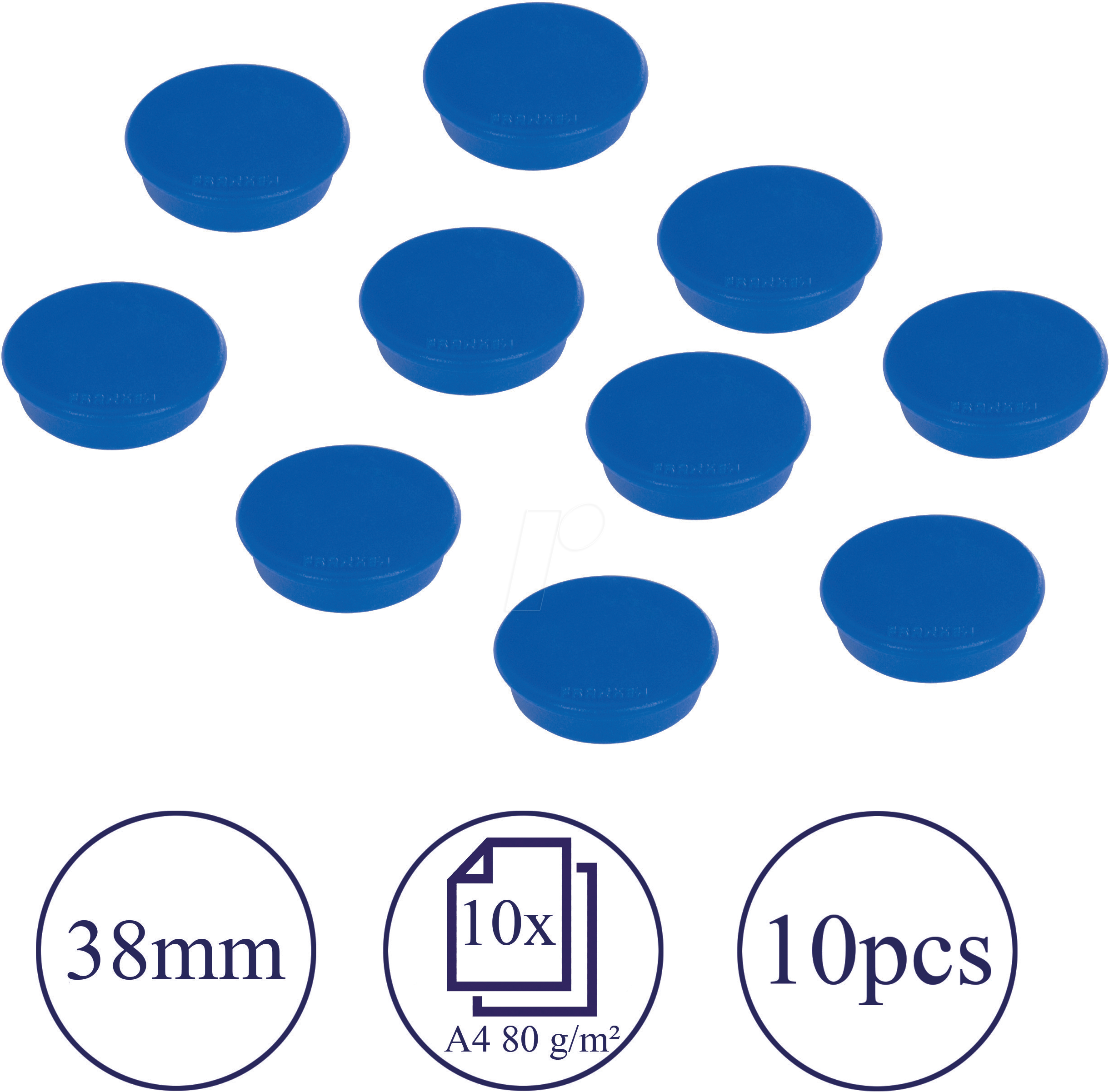 Thumbnail - FRANKEN HM3803 - Magnete, 38 mm, blau, 10 Stück