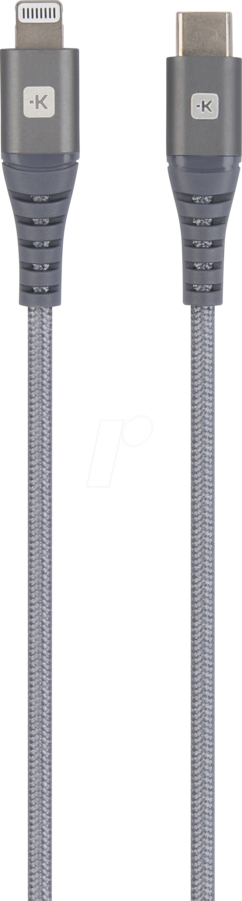 SKROSS 0016C-MFI - Daten-/ Ladekabel USB C-Stecker > Lightning, grau, 2,0 m
