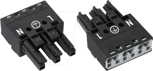 WAGO 770-203 - WINSTA® MIDI Buchse, 3-pol, ohne Zugentlastung