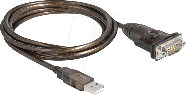 DELOCK 62645 - USB 2.0 Konverter, A Stecker auf RS-232, Muttern, 1,5 m