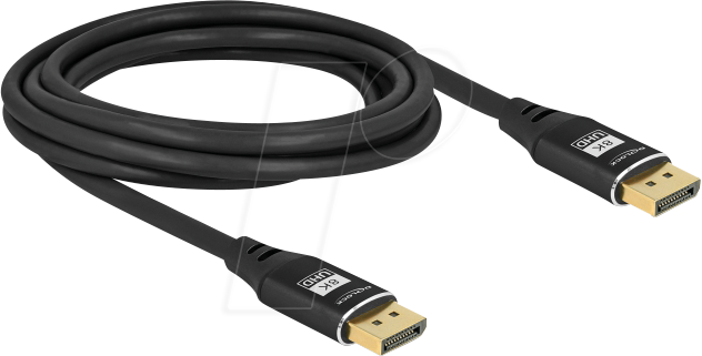 DELOCK 80622 - DisplayPort 1.4 Kabel, 8K 60 Hz, schwarz, 3,0 m
