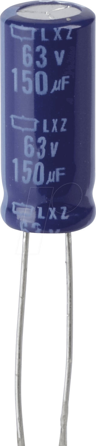 RAD LXZ 63/150 - ELKO, 150µF, 63V, 105°C