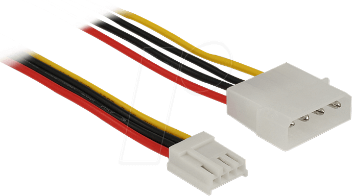 DELOCK 83821 - Molex 4-Pin Stecker > Floppy 4-Pin Buchse 40cm