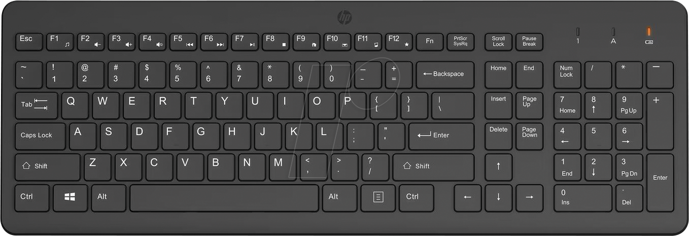 Thumbnail - HP 805T1AA - Funk-Tastatur, USB, schwarz, Layout: DE
