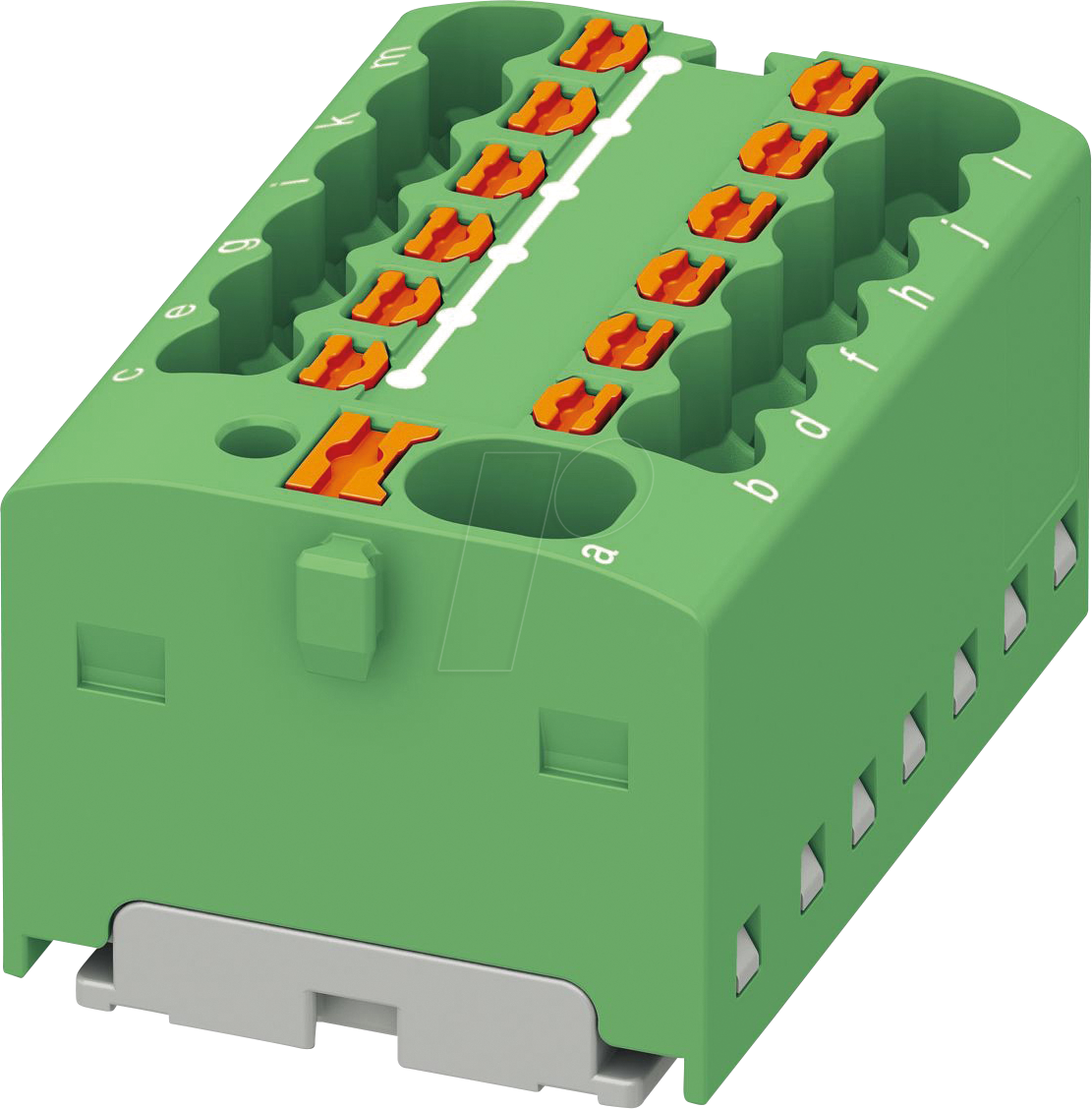 PHOE 1046965 - Verteilerblock PTFIX, 4/12x1,5, grün