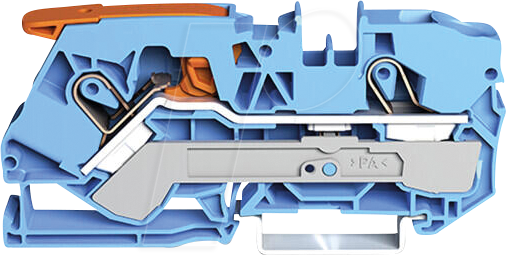 WAGO 2110-1204 - 2-Leiter-Durchgangsklemme, mit Hebel 10 mm², blau