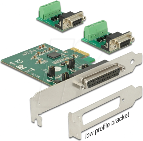 DELOCK 65841 - PCIe x1 Karte > 2x Seriell RS-422 / 485, ESD
