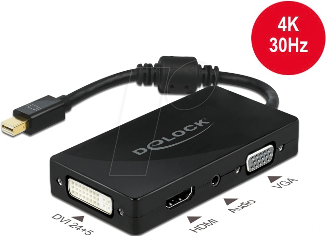 DELOCK 62073 - DisplayPort Adapter, Mini DP Stecker auf VGA / HDMI / DVI