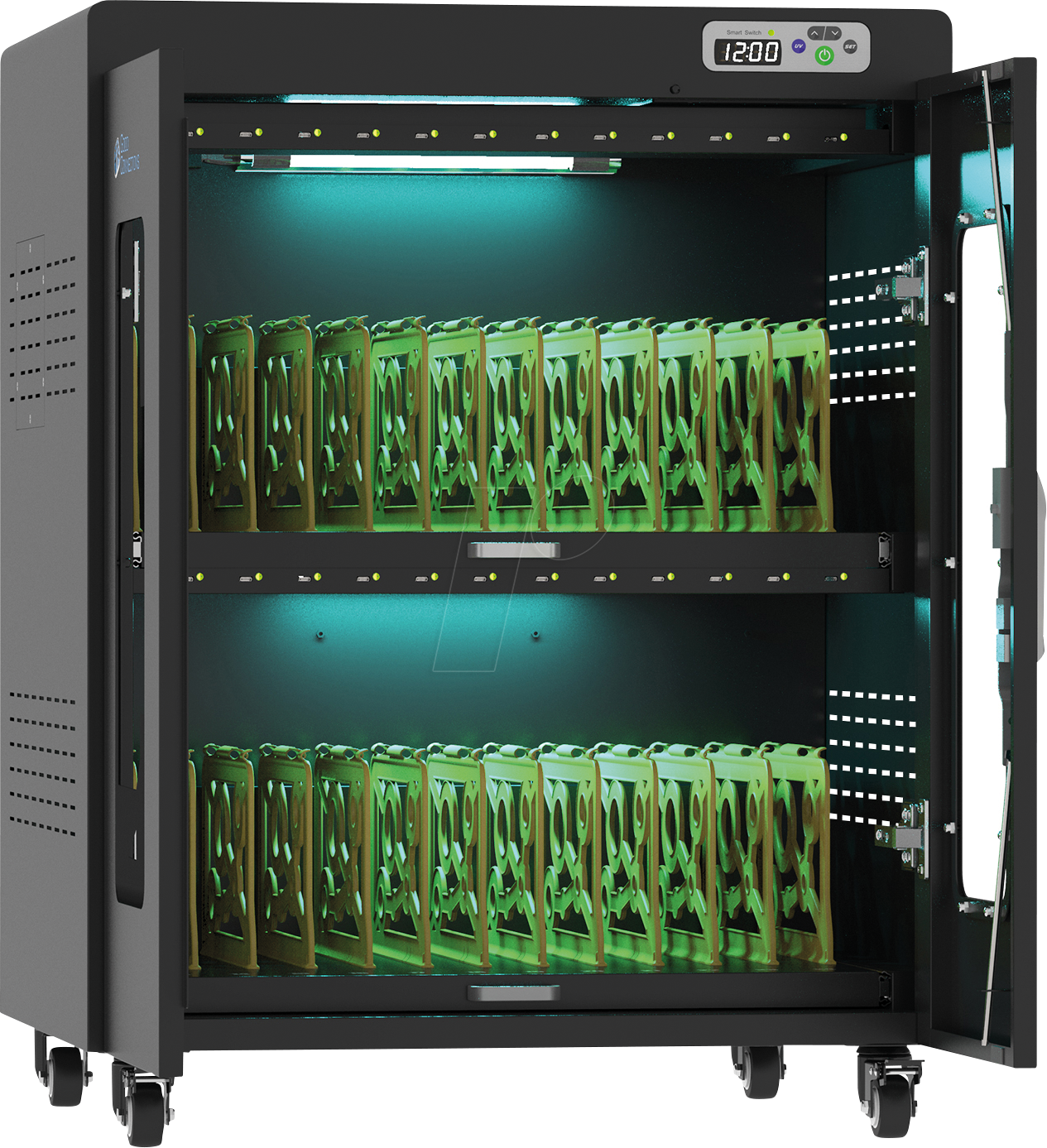 GC PCT03-C24S - Ladeschrank bis 15,6'', USB-C, UVC-Desinfektion, bis 24 Geräte