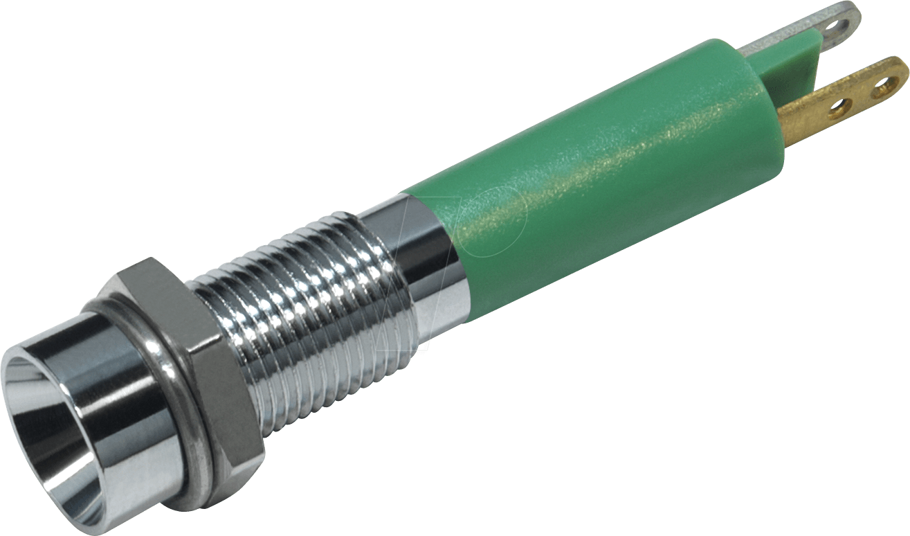 LED 1903-24GN - LED-Signalleuchte, 3 mm, grün, 24 V, Innenrefl., Ø6 mm