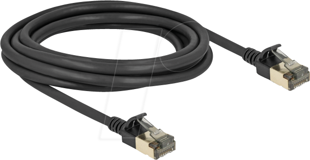 Thumbnail - DELOCK 80341 - Patchkabel Cat.8.1 F/FTP Slim Pro 3 m schwarz