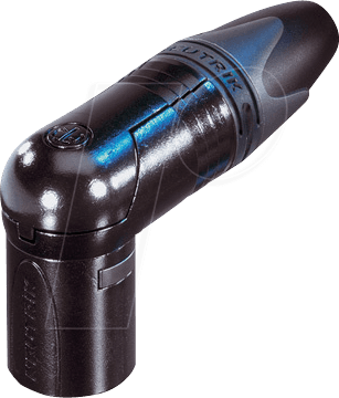 NEUTRIK NC3MRX-B - XLR-Winkelstecker, 3-polig, Gold, schwarz