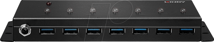 Thumbnail - LINDY 43128 - USB 3.0 7-Port Industrie-Hub, 7x A