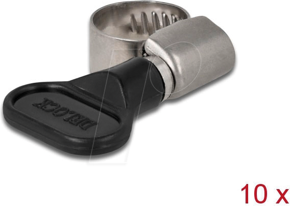 DELOCK 19403 - Schlauchschellen mit Flügelmutter, 8 - 12 mm, 10 Stück