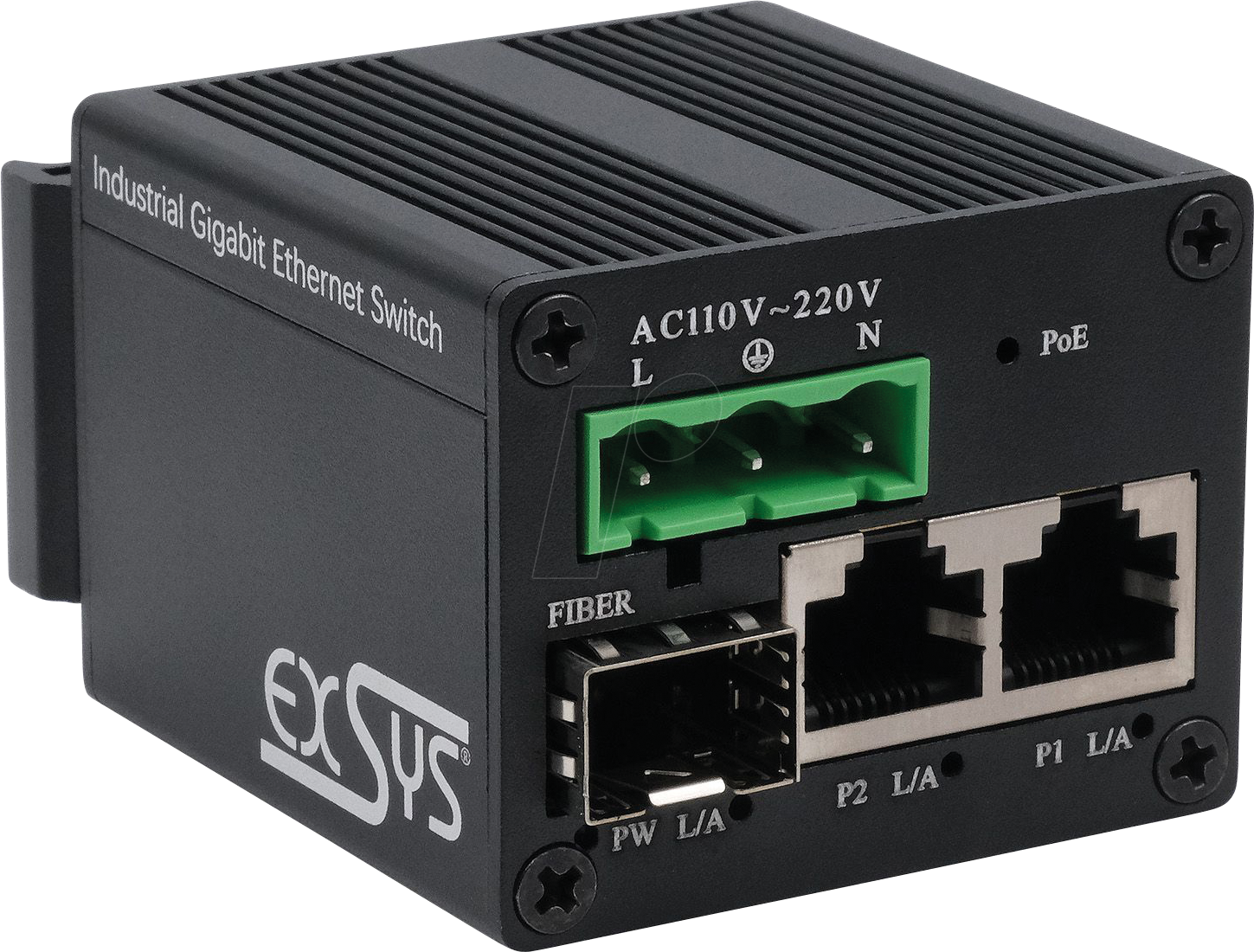 EXSYS EX-62010 - Switch, 6-Port, Gigabit Ethernet, PoE+