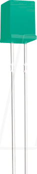 EVL 583SYGD/S530 - LED, quadratisch, 5x5 mm, bedrahtet, grün, 5 mcd, 170°