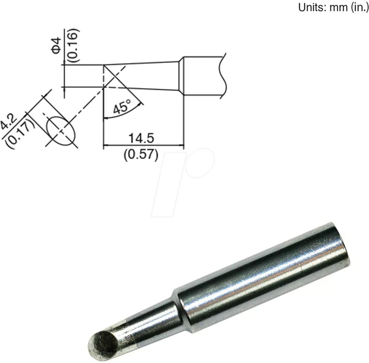 HAK T18-C4 - Lötspitze T18-C4, 4,2 mm, abgeschrägt