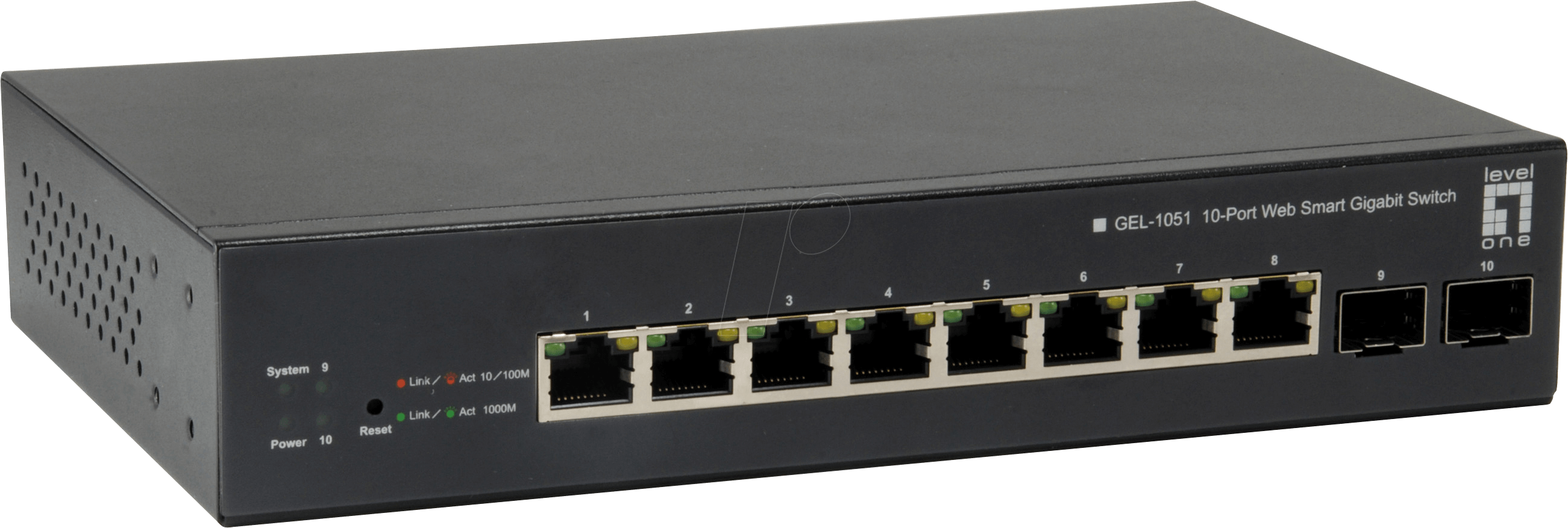 Thumbnail - LEVELONE GEP1051 - Switch, 10-Port, Gigabit Ethernet, PoE, SFP