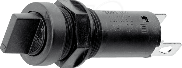 SCH 313911 - Sicherungshalter für 5 x 20 mm, 250 V, 10 A, schwarz