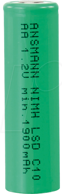 ANS MX 2312-0003 - Industriezelle, NiMh, AA (Mignon), 1,2 V, 2100 mAh, Flat Top