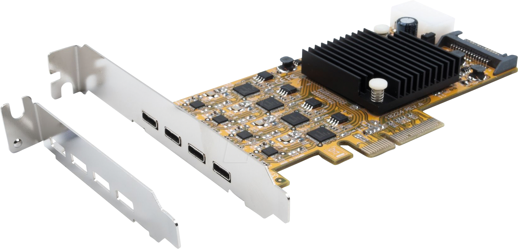 EXSYS EX-11495 - PCIe (x4) > 4 C-Ports USB 3.2 Gen 1 inkl. Low Profile Bügel