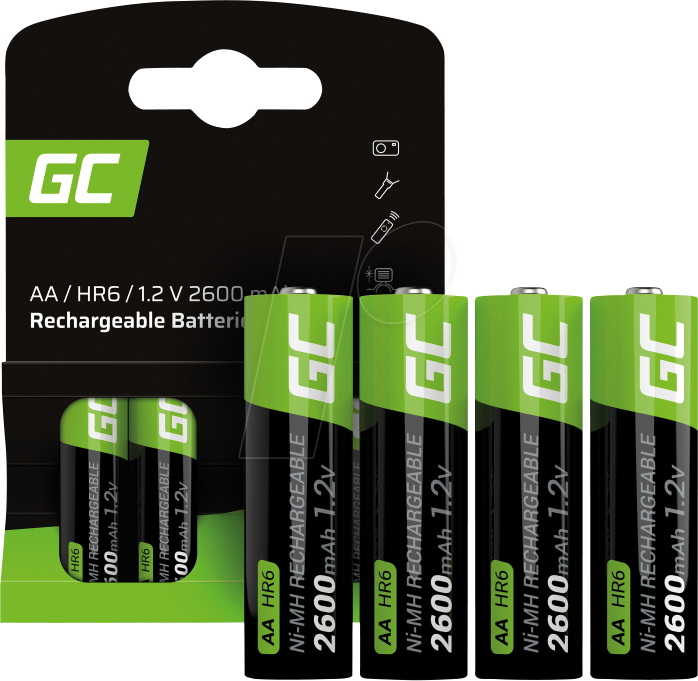GC GR01 - NiMh Akku, AA (Mignon), 2600 mAh, 4er-Pack