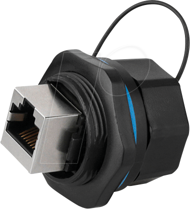 Thumbnail - GC IC06-R103 - RJ45 Durchführungskupplung, RJ45 Buchse beidseitig, Bajonett