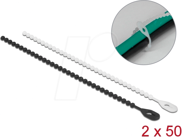 DELOCK 19507 - Blitzbinder wiederverwendbar L 180 x B 3,6 mm 100 Stück