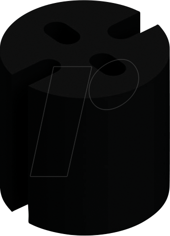 FIS MAH 505 - Abstandshalter für 5 mm LEDs, Ø 5,1 x 5,0 mm, PVC, schwarz