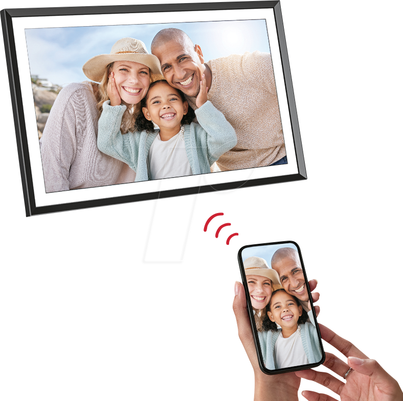 Thumbnail - AGFA APF1560WIFI - Digitaler Bilderrahmen, 38,1cm, WiFi