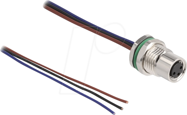 DELOCK 80146 - M8 3 Pin Kabel, Buchse / offene Enden, A-kodiert 0,5 m