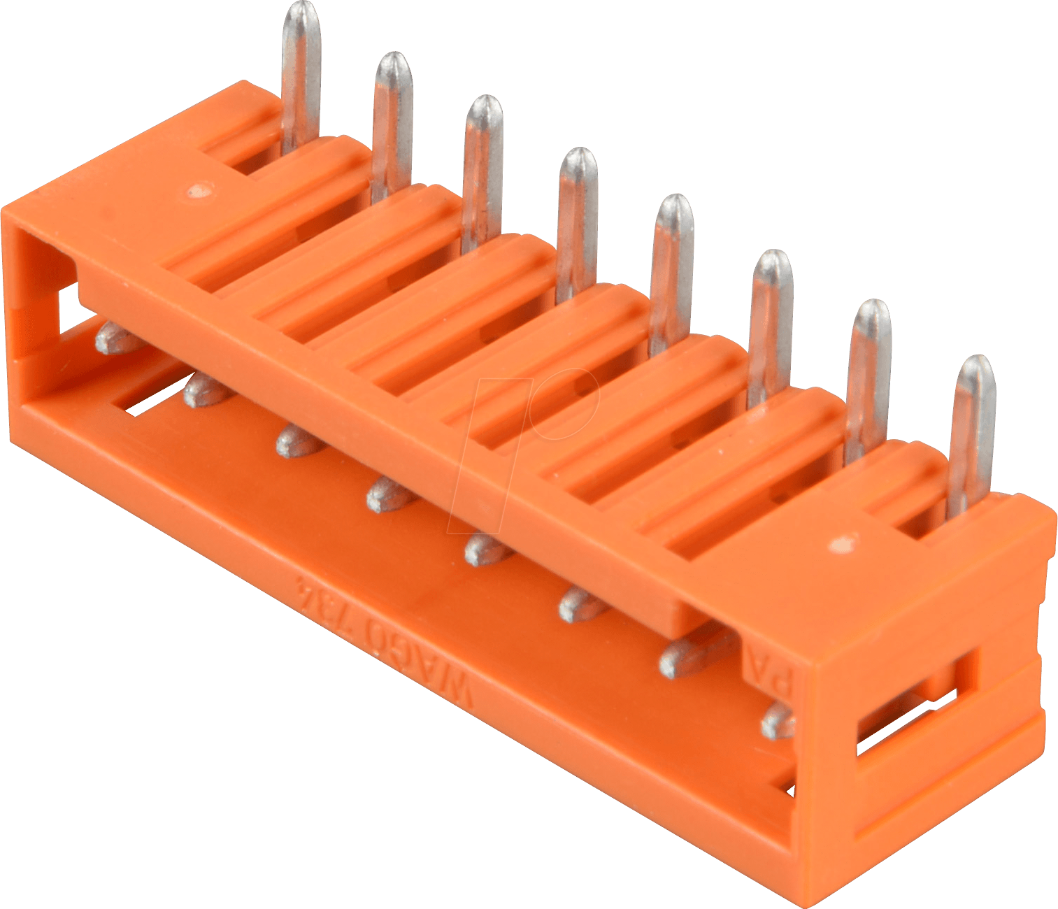 WAGO 734-268 - Print-Stiftleiste, Mini, RM 3,81, gewinkelt, 8-polig